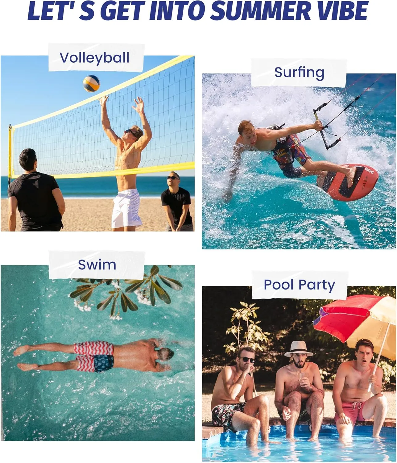 maamgic Mens Swim Trunks 5" with Mesh Lining Quick Dry Bathing Suits for Men Swim Shorts Swimwear