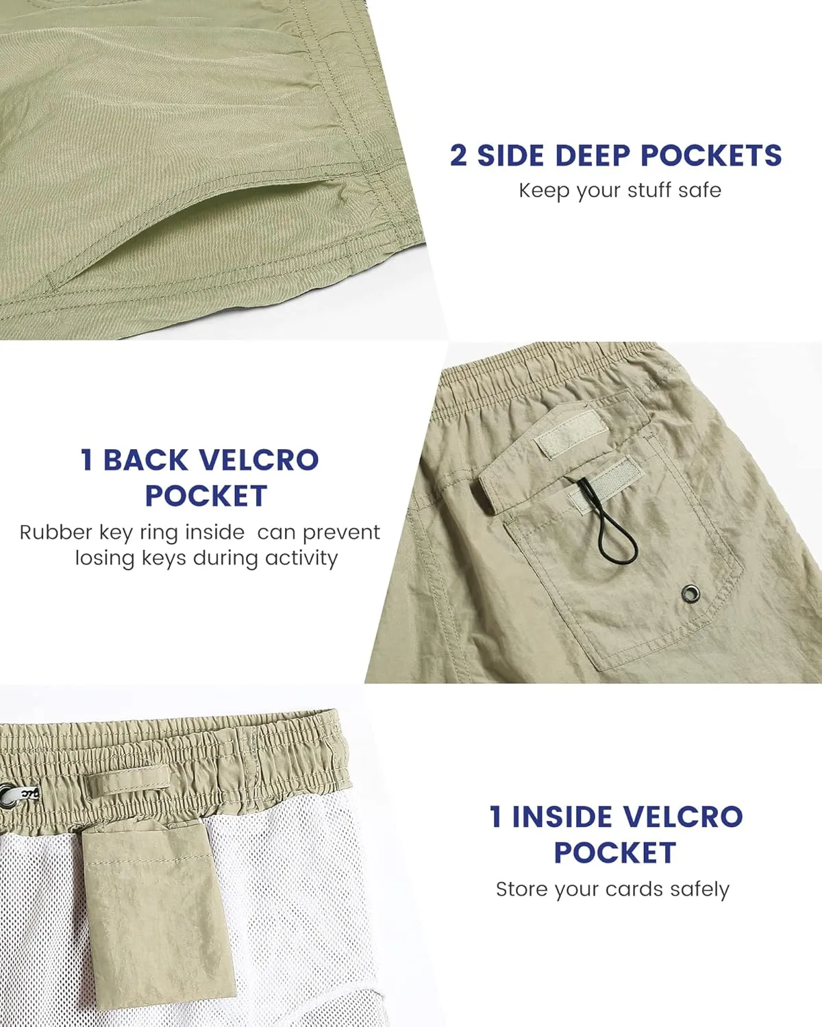 maamgic Mens Swim Trunks 5" with Mesh Lining Quick Dry Bathing Suits for Men Swim Shorts Swimwear