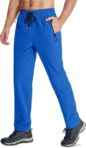 MAGCOMSEN Mens Hiking Pants Quick Dry Lightweight Water Resistant Outdoor Pants with 3 Zipper Pockets