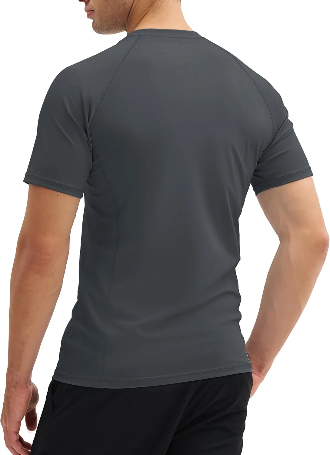 MAGCOMSEN Men's Short Sleeve UPF 50  T-Shirt Swim Quick Dry Rash Guard Athletic Surf Shirts Performance Water Shirts