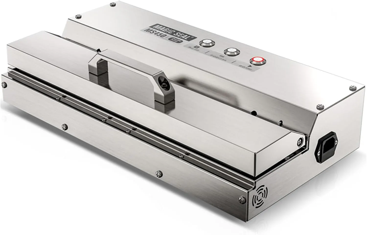MAGIC SEAL 16'' Commercial Grade Vacuum Sealer Machine - All Stainless Steel Constructed Vacuum Packaging Machine for Food Preservation and Sous Vide, 95kPa 400W, Easy-lock Handle -MS450