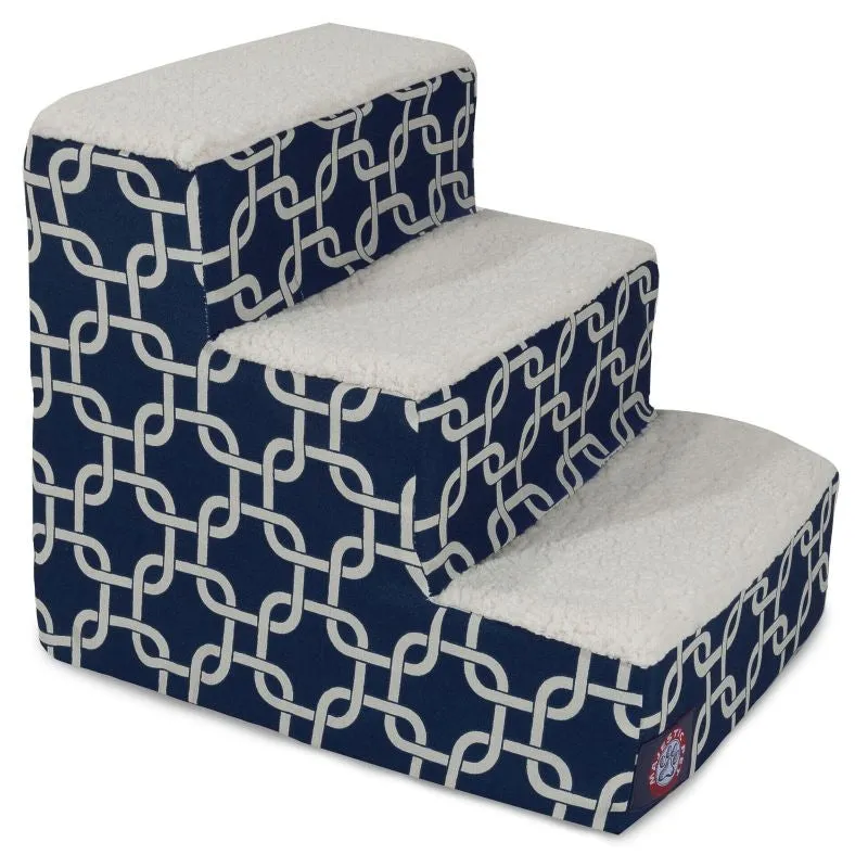 Majestic Pet Navy Blue Links Pet Stairs