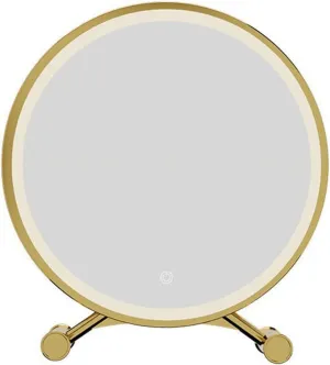 Makeup Mirror Desktop Smart Led Makeup Mirror with Lights Girls Bedroom Dressing Table Mirror Student Dormitory Desktop Makeup Mirror Tabletop Vanity Mirror(Small)
