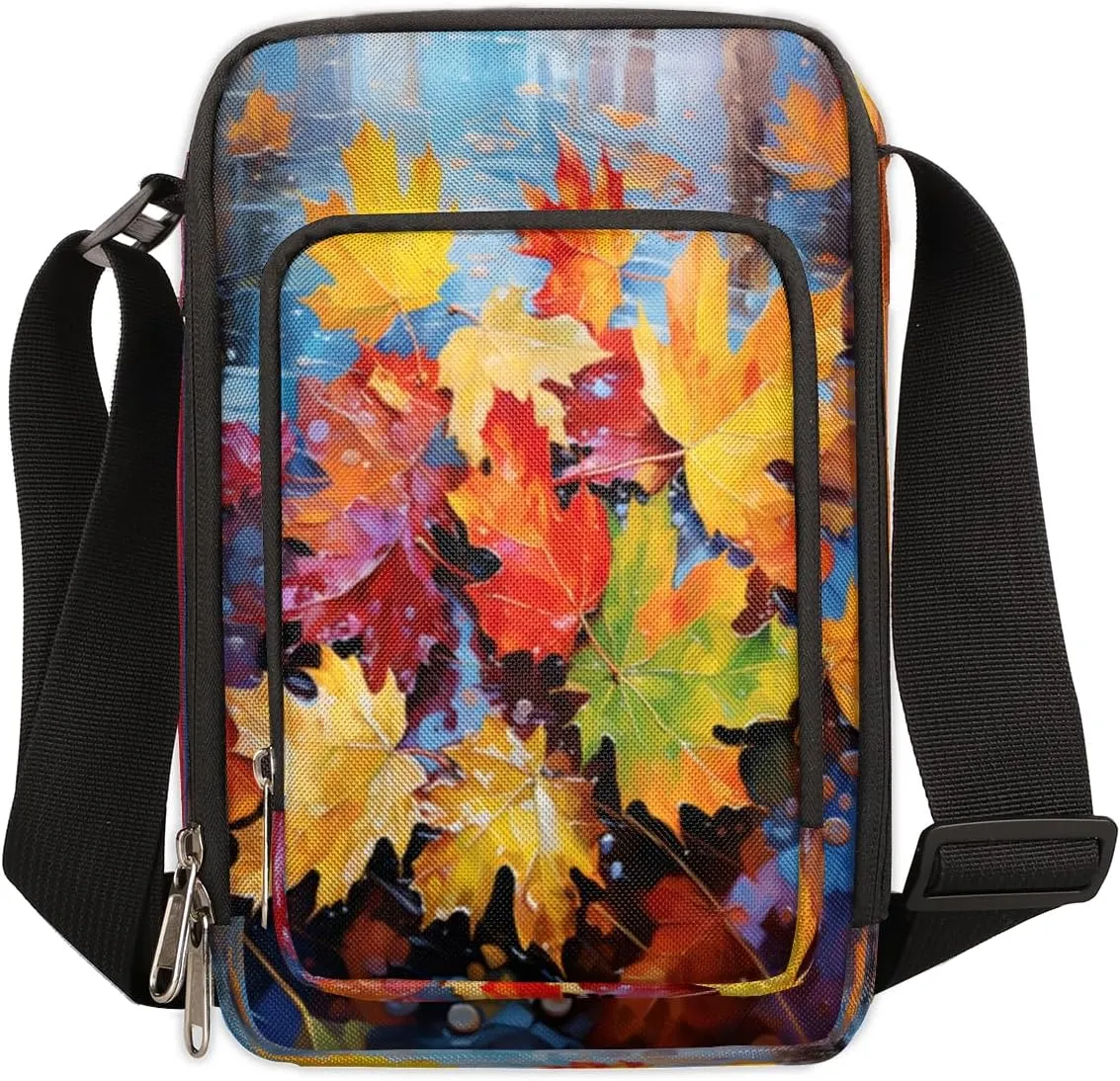 Maple Leaf Small Crossbody Bags for Women Trendy Cross Body Phone Purse Wallet Maple Leaf Mens Travel Crossbody Bag Side Shoulder Bag