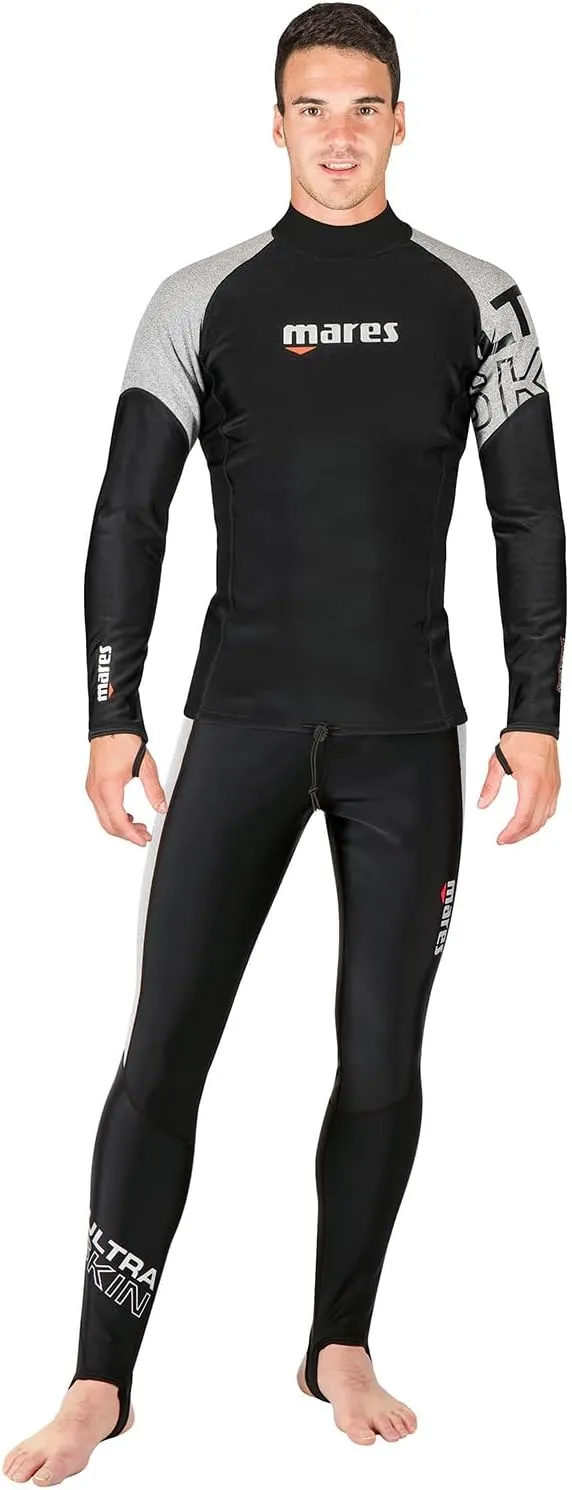 Mares Men's Ultra Skin Long Sleeve Thermal UPF 50  Diving Water Sports Under Wetsuit & Dry Suit Top