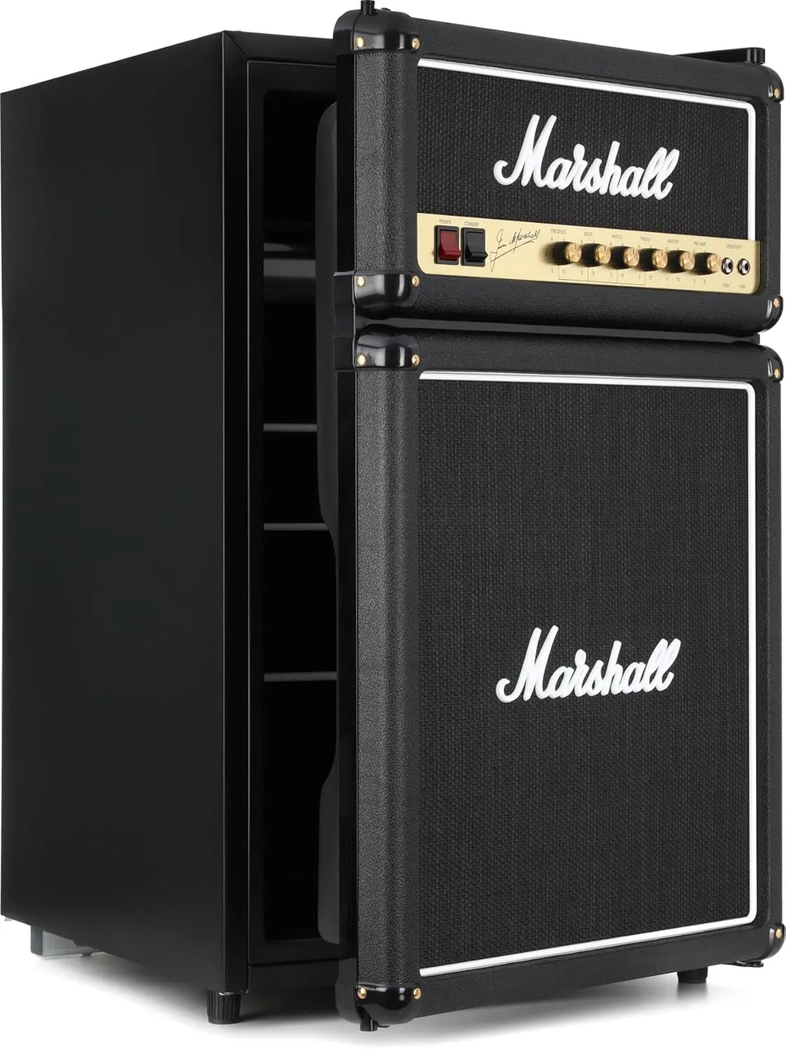 Marshall MF44BLKNAU 4.4 Cubic-Foot Bar Fridge with Freezer, Black