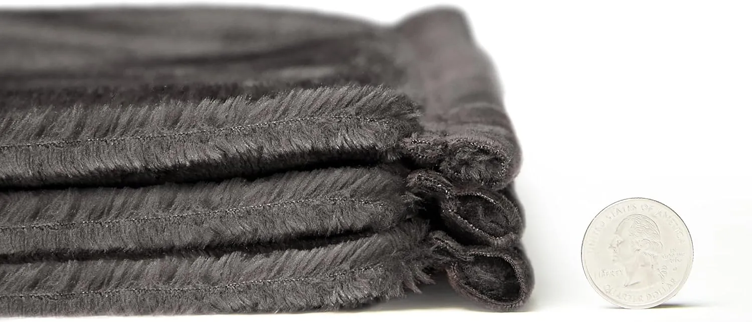 Mellowdy Extra Thick Hearty Plush Flannel Blanket (Tin Grey, 90x90) - 500GSM King Size Warm Blanket for Winter, Fall | Soft, Fluffy, Cuddly, Perfect for Bed, Oversized Throw for Couch, Sofa