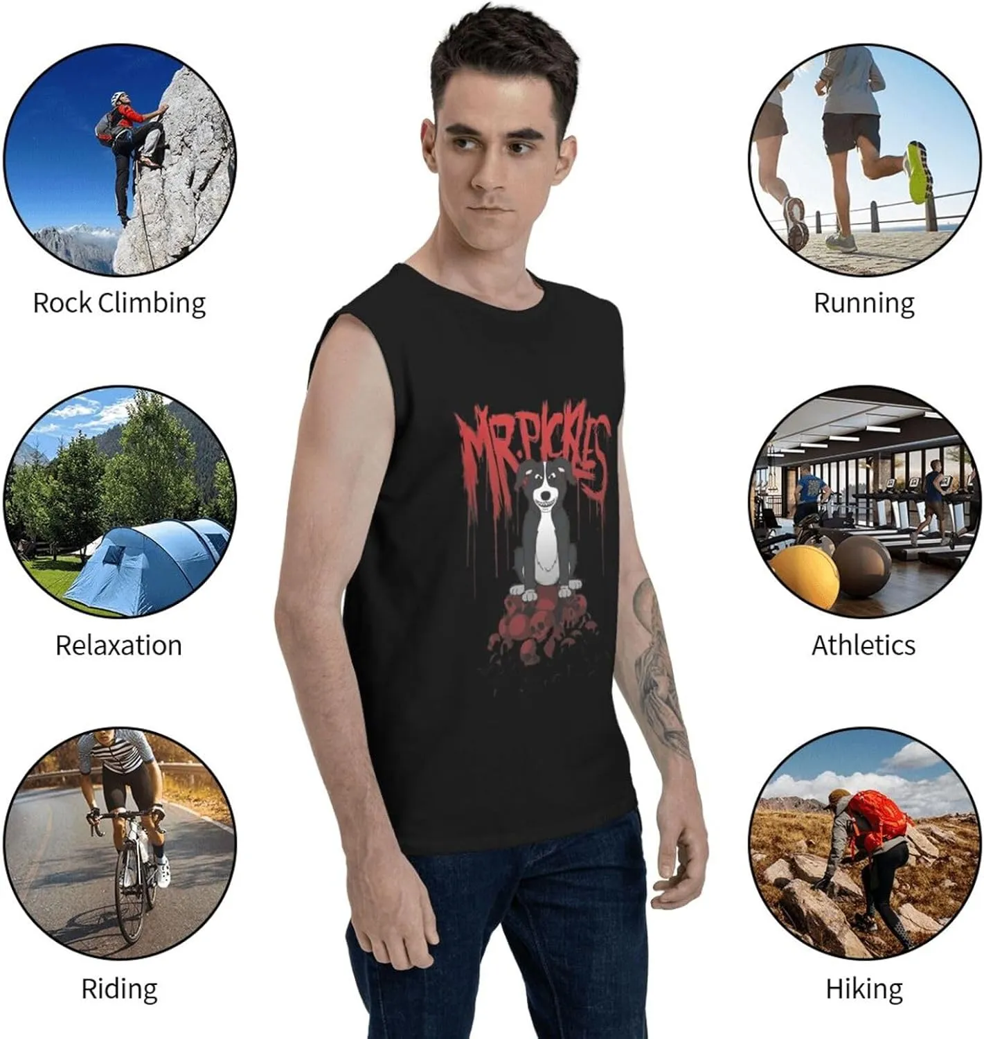 Men Muscle Quick Dry Tank Tops Sleeveless Undershirts for Sports Workout