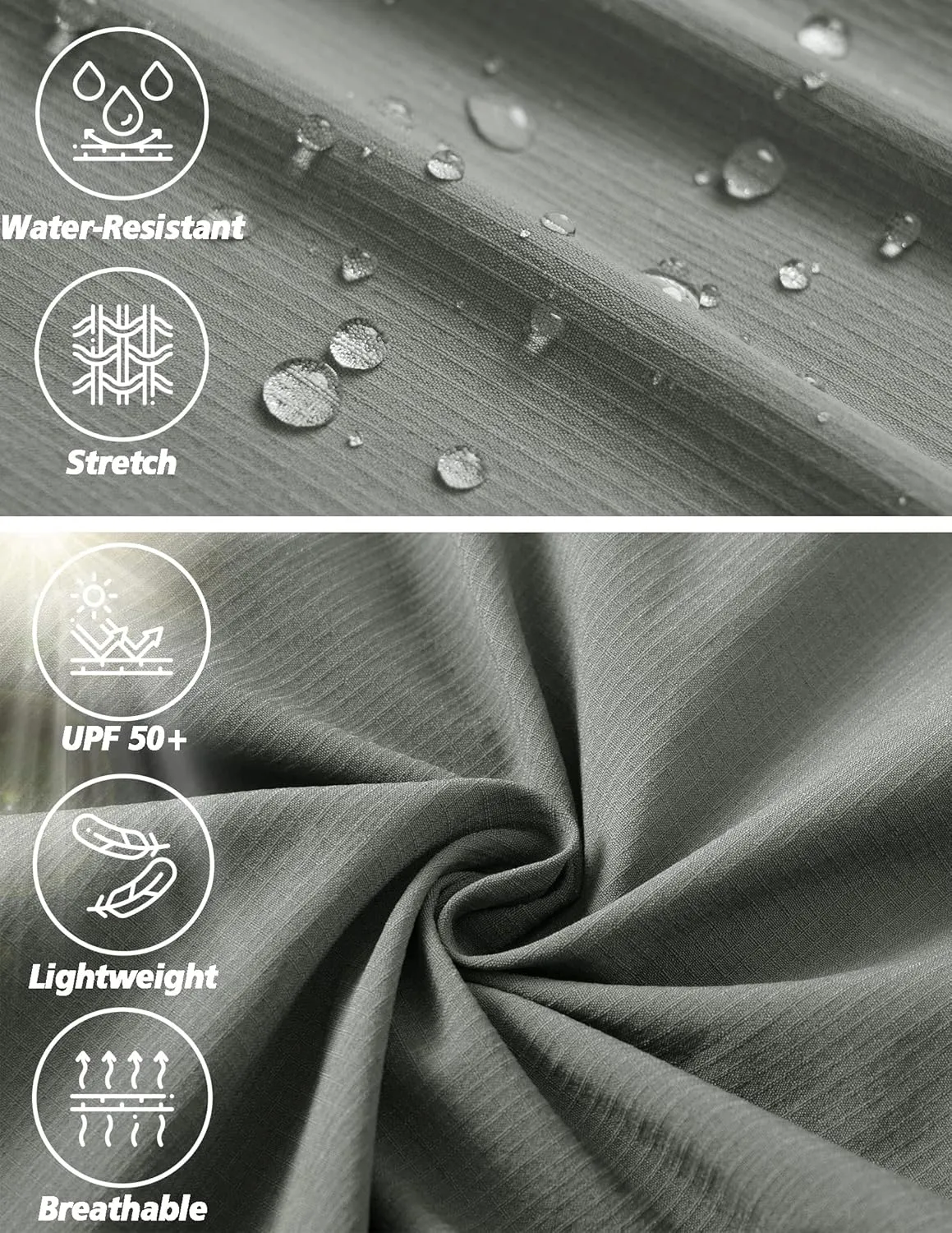Men's Cargo Work Hiking Pants Lightweight Water Resistant Quick Dry Fishing Travel Camping Outdoor Breathable Multi Pockets