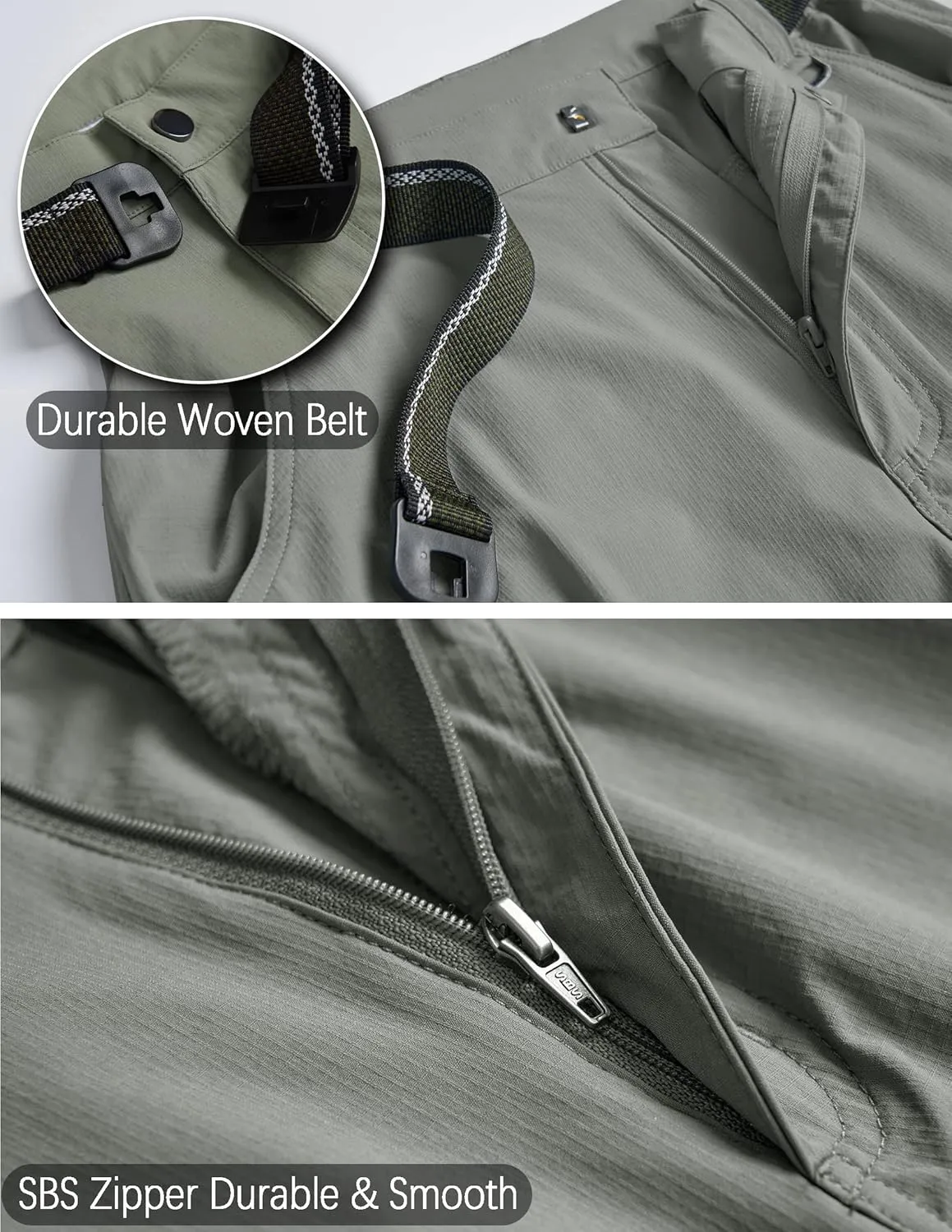 Men's Cargo Work Hiking Pants Lightweight Water Resistant Quick Dry Fishing Travel Camping Outdoor Breathable Multi Pockets