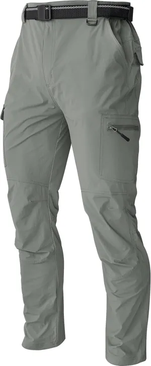 Men's Cargo Work Hiking Pants Lightweight Water Resistant Quick Dry Fishing Travel Camping Outdoor Breathable Multi Pockets