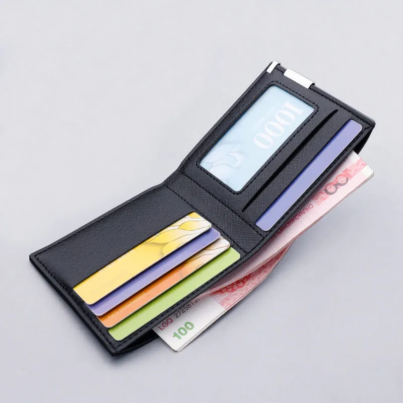 Men's College Thin Green Multiple Slots Mini Men's Wallets