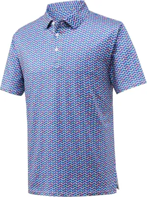 Mens Dry Fit Athletic Golf Polo Shirts Short Sleeve Moisture Wicking Performance Fabric