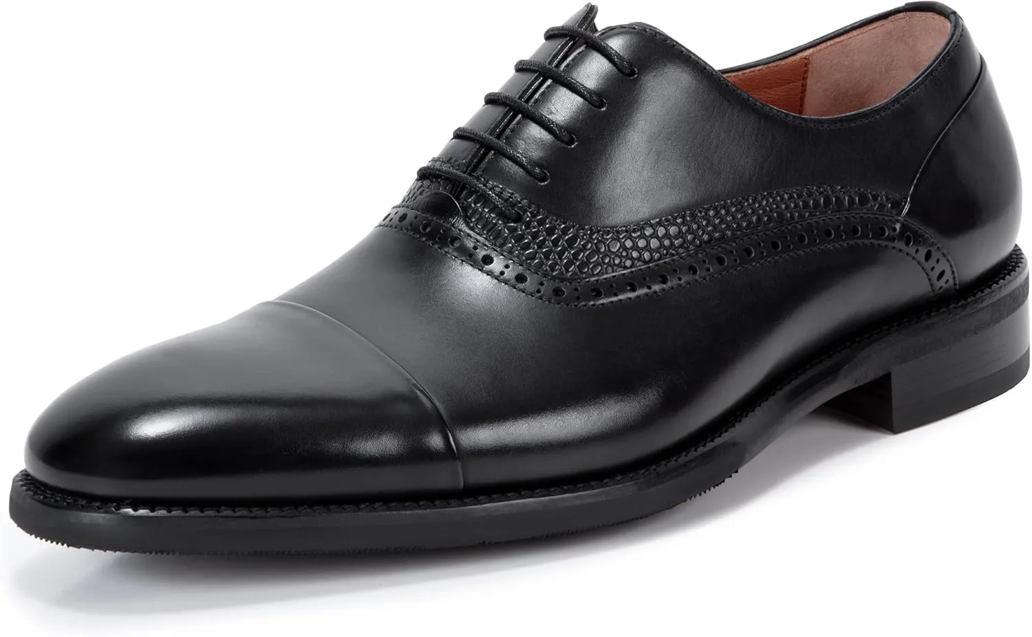 Men's Formal Oxford Tuxedo Dress Shoes Genuine Leather Simple Style Formal Business Shoes All Season