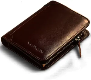 Men's Italian Genuine Cowhide Leather Extra Capacity RFID Bifold Wallet