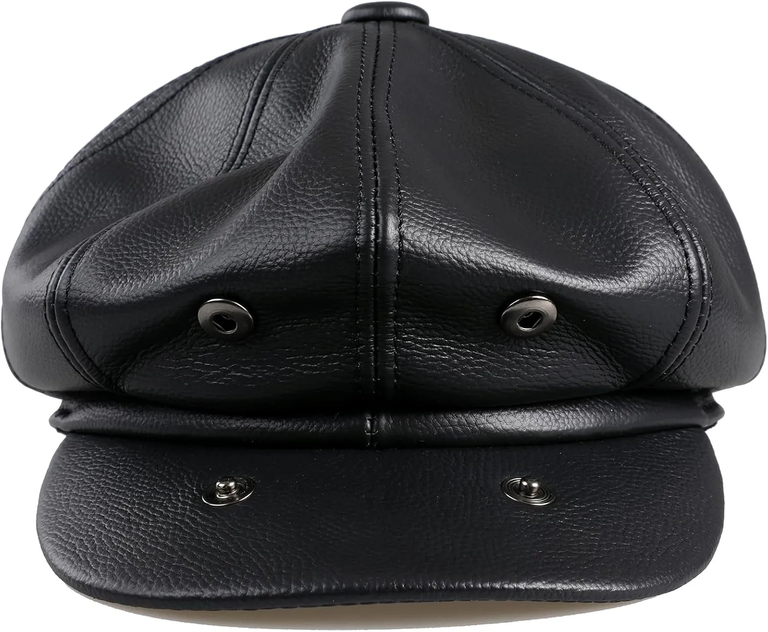 Men's Newsboy Flat Cap 100% Genuine Cowhide Leather Gatsby Ivy Golf Cabbie Hat