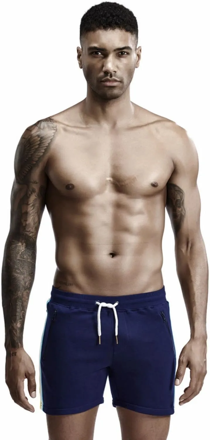 Men's Pride Rainbow Stripe Swim Trunks Quick Dry Beach Shorts with Pockets