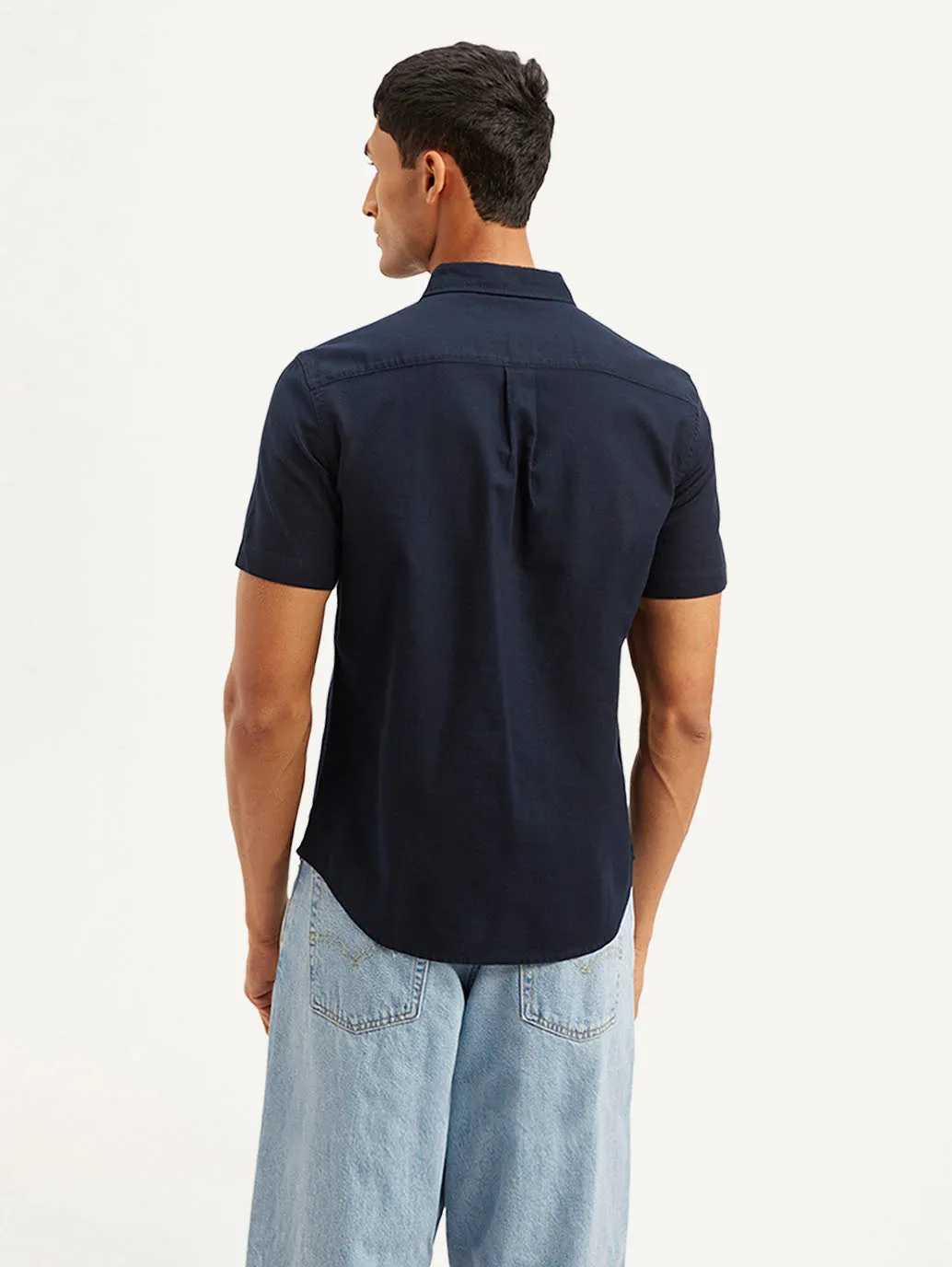 Men's Solid Slim Fit Oxford Shirt
