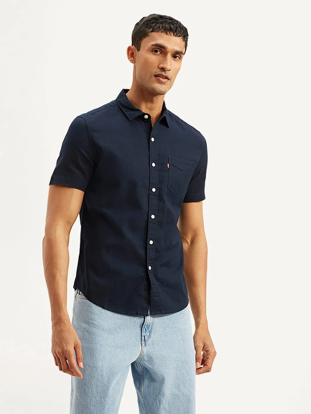 Men's Solid Slim Fit Oxford Shirt