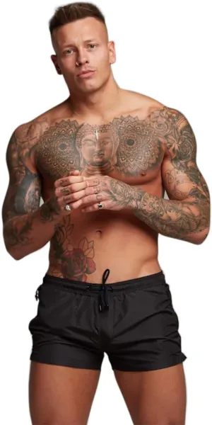 Mens Swim Trunks Quick Dry Swimwear Zipper Pockets, Swim Shorts with Mesh Lining