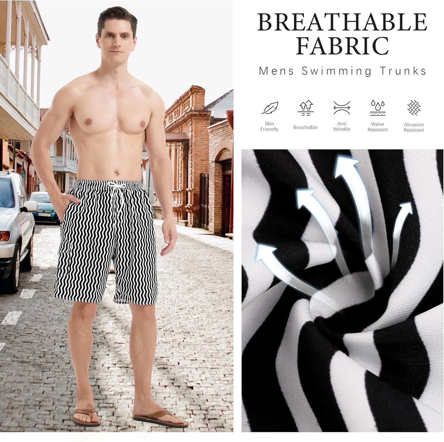 Mens Swimming Trunks Swim Trunks Quick Dry Swim Shorts with Mesh Lining Funny Swimwear Bathing Suits