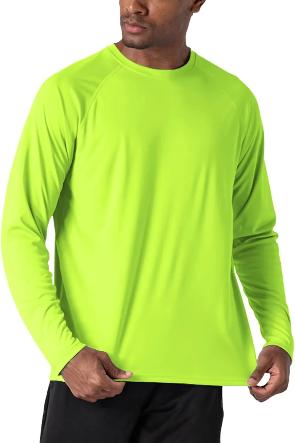 Men's UPF 50  Rash Guard Long Sleeve Sun Protection Running Shirts Quick Dry Workout Fishing Swim T-Shirts