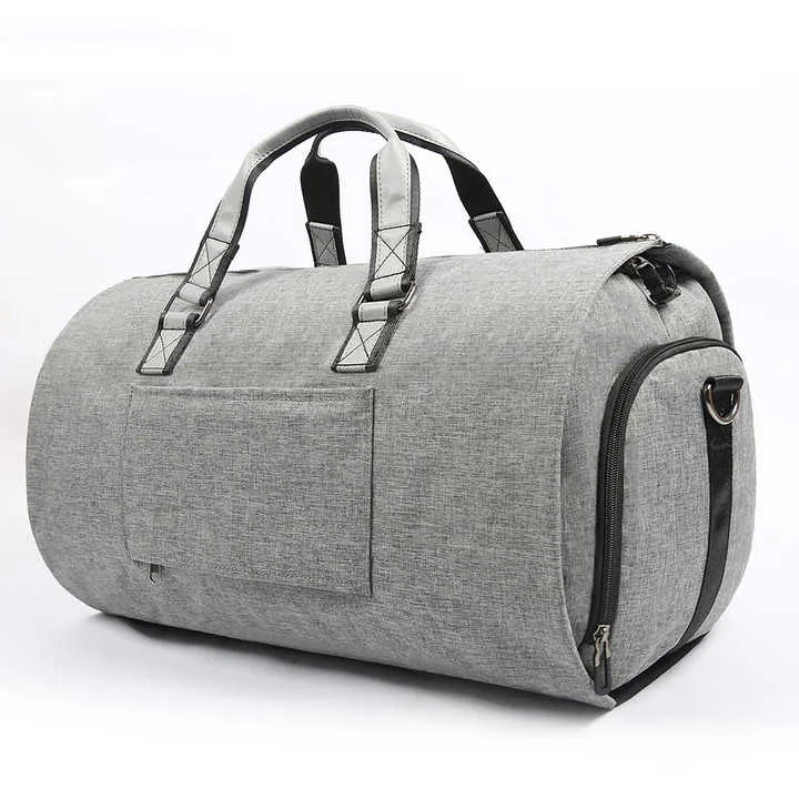 Men's Vintage Canvas Duffel Bag with Shoe Compartment