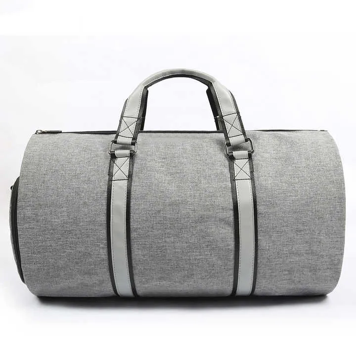 Men's Vintage Canvas Duffel Bag with Shoe Compartment