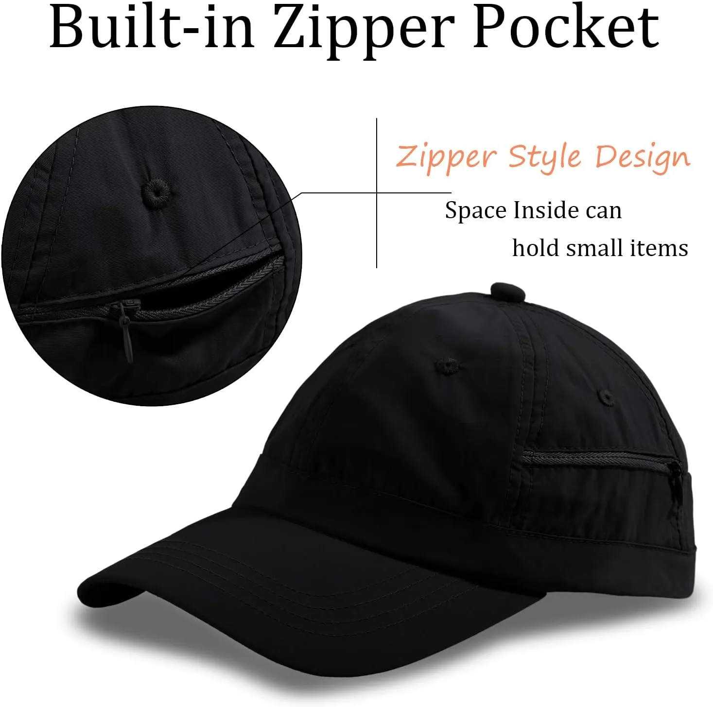 Mens Waterproof Baseball Cap Womens Rain Hat Foldable Outdoor Running Sun Fishing hat