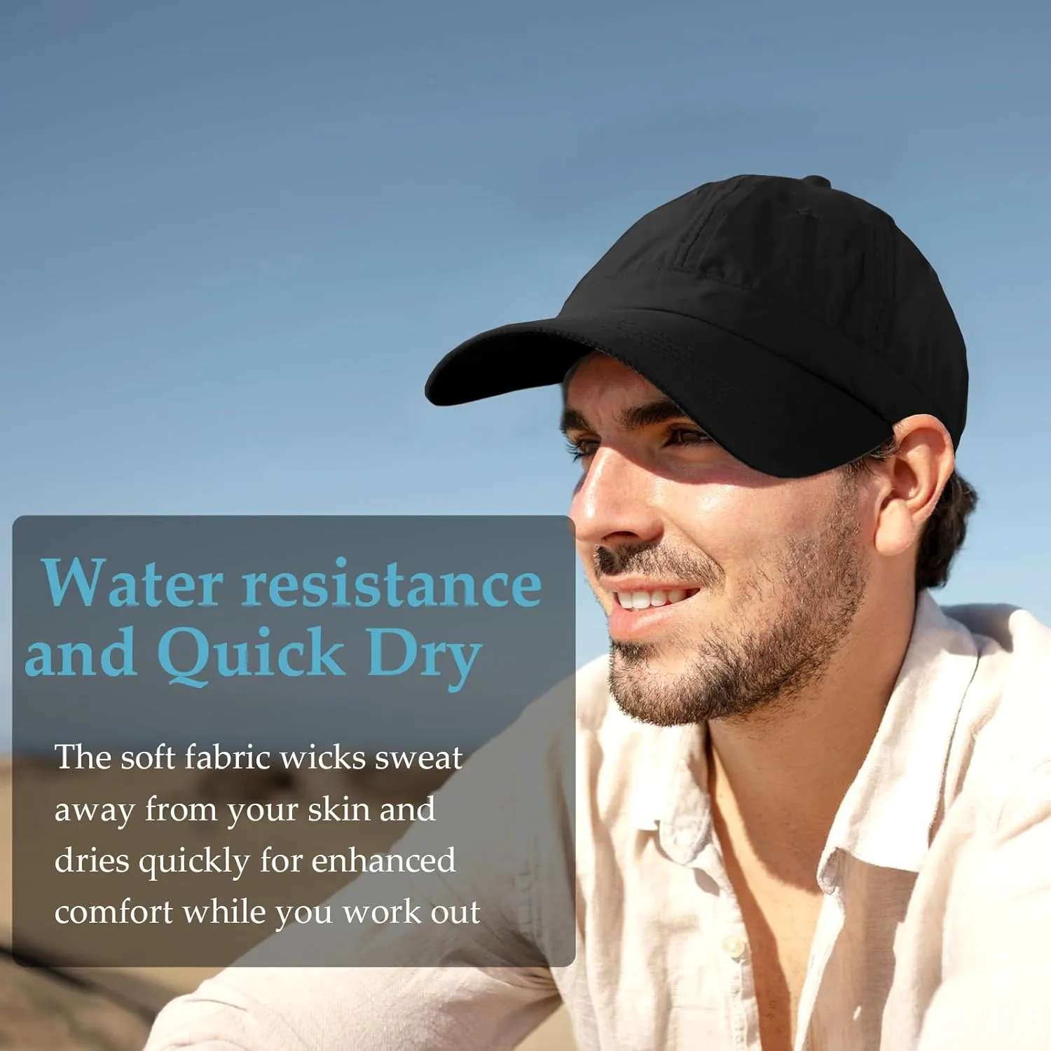 Mens Waterproof Baseball Cap Womens Rain Hat Foldable Outdoor Running Sun Fishing hat