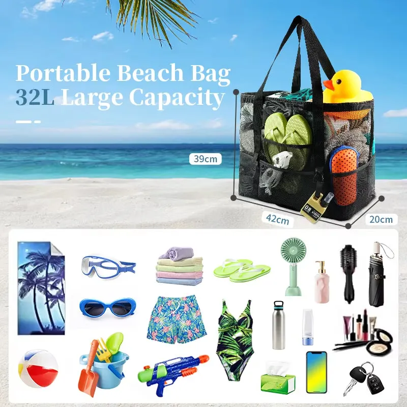 Mesh Beach Wash Bag Quick Dry Tote