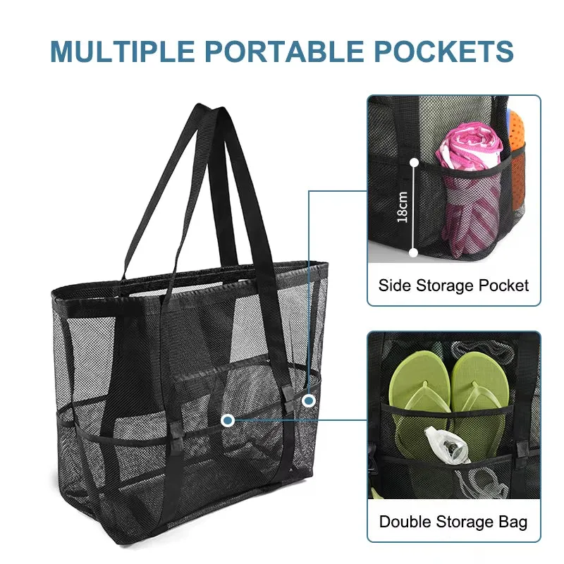 Mesh Beach Wash Bag Quick Dry Tote