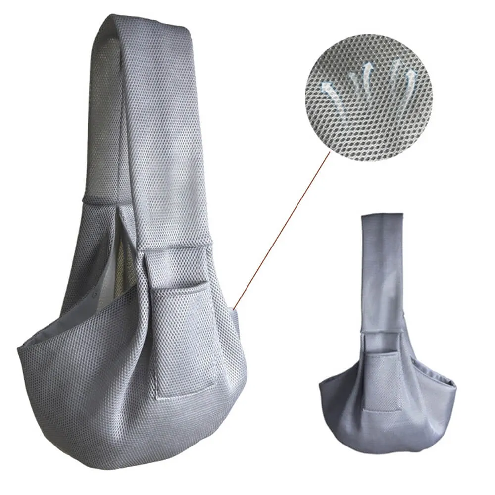 Mesh Breathable Lightweight Portable Cross-body Travel Cat & Dog Carrier Bag
