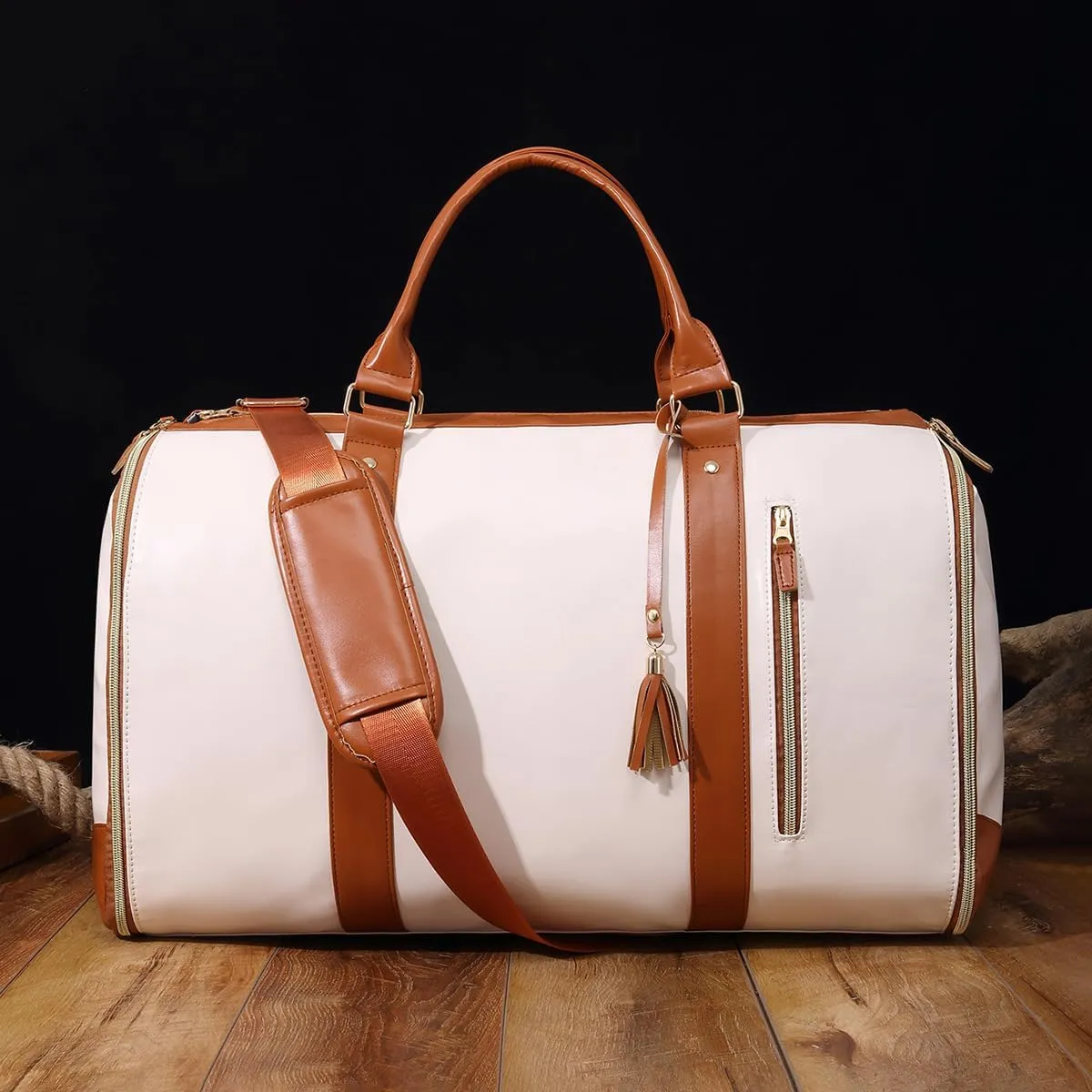 Miahhy Luux Travel Bag, Luux Duffle Travel Bags, Travelher Foldable Clothing Bag, Travel Her Foldable Clothing Bag, 2024 New Lucshy Travel Bag, Garment Duffle Bags for Travel (white)