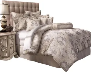 Michael Amini Sycamore Grove 9-Piece Queen Comforter Set - Silver
