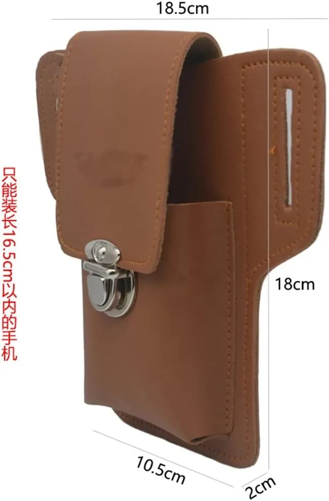 Microfiber Leather Mobile Phone Bag Men's Pocket Running Outdoor Construction site Work wear Belt Hanging Key