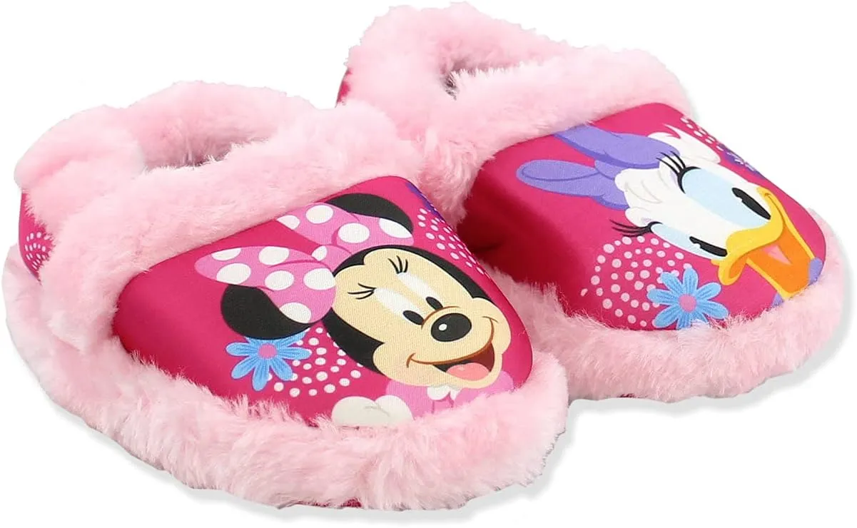 Minnie Mouse Toddler Girl's Plush A-Line Slippers