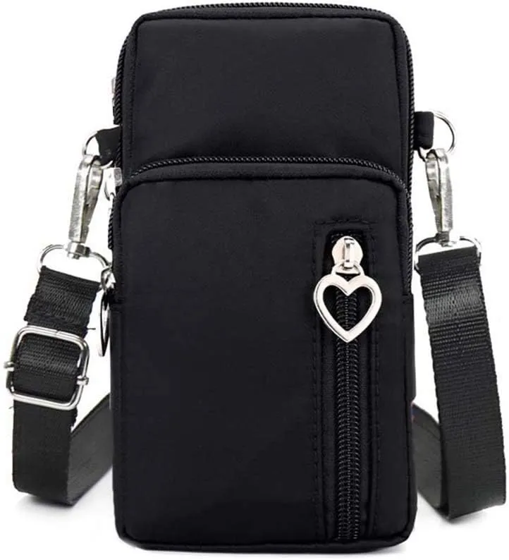 MINTEGRA Crossbody Phone Purse Nylon Shoulder Pouch Walking Wallet Wristlet Sport Armband