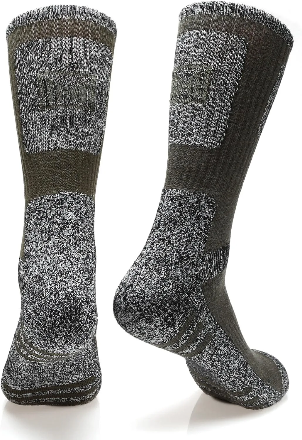 MIRMARU Men's 5 Pairs Multi Performance Outdoor Sports Hiking Trekking Crew Socks