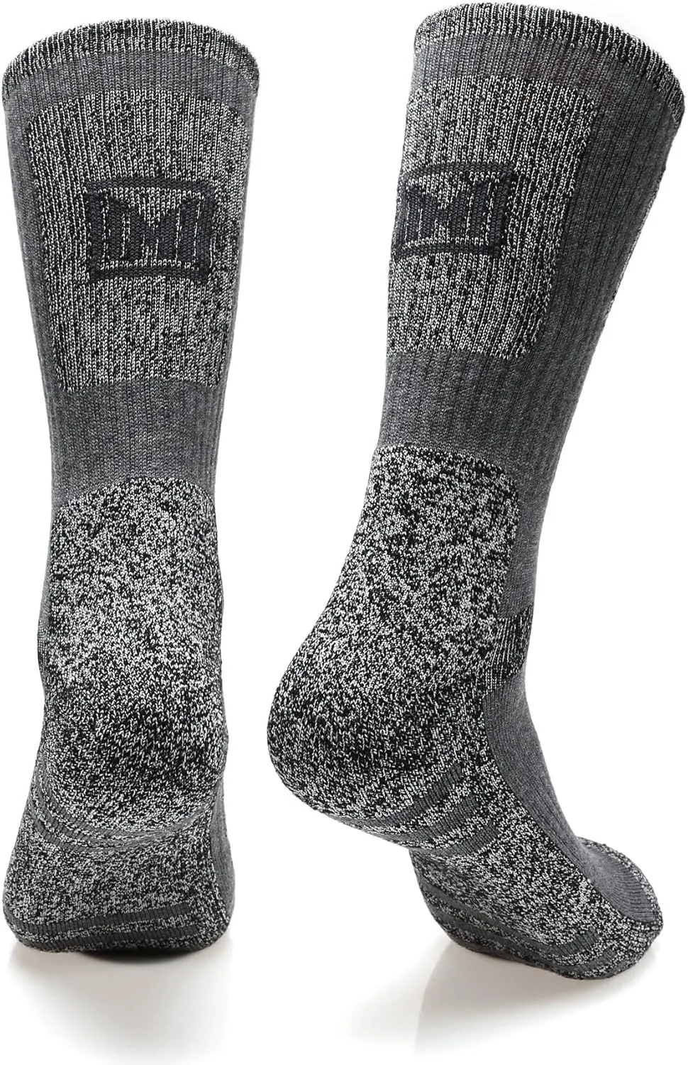 MIRMARU Men's 5 Pairs Multi Performance Outdoor Sports Hiking Trekking Crew Socks