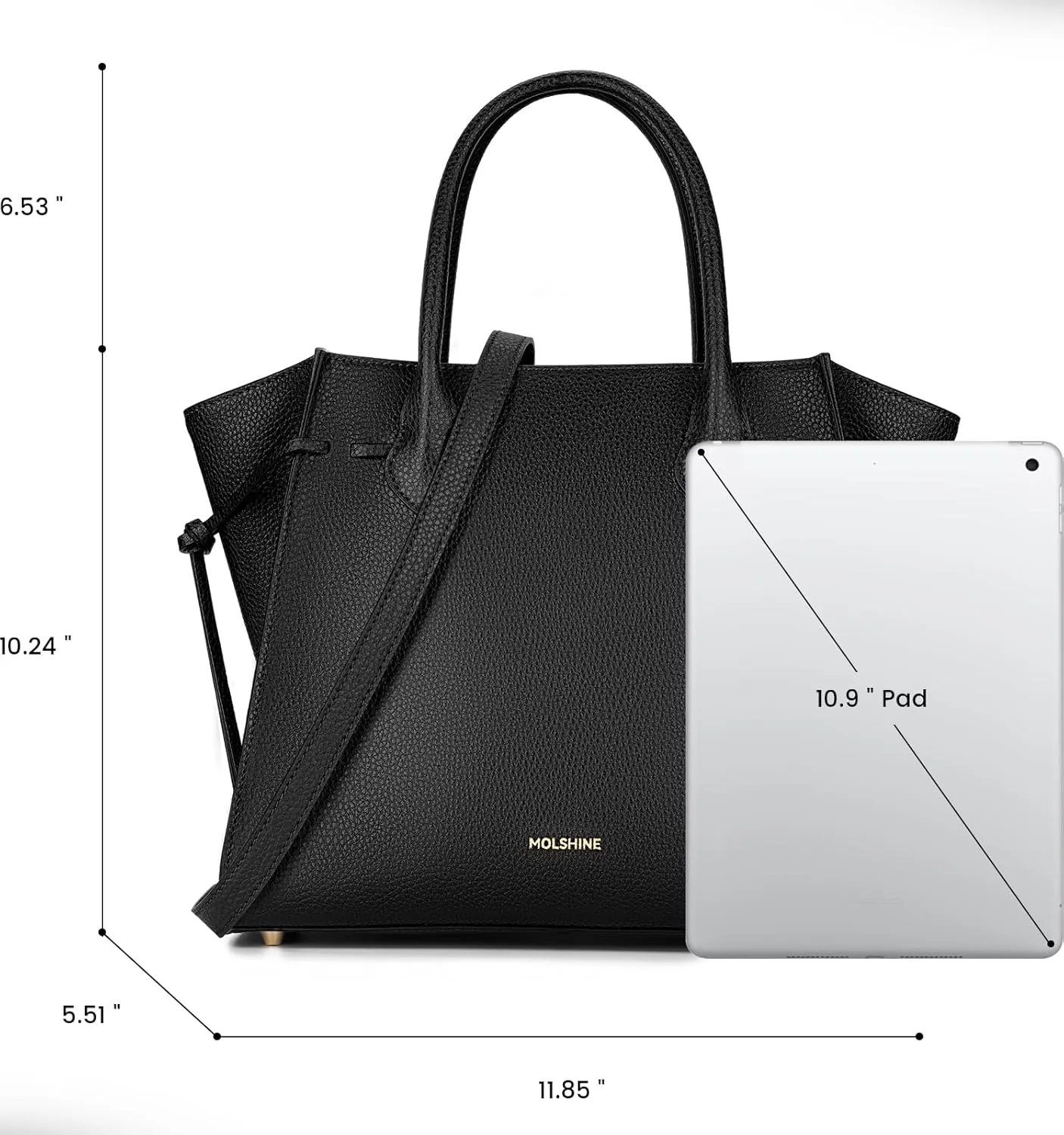 molshine Genuine Leather Tote Bags,Large Capacity Casual Top Handle Shoulder Handbag Crossbody Bag for Women Lady DLK0020