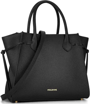 molshine Genuine Leather Tote Bags,Large Capacity Casual Top Handle Shoulder Handbag Crossbody Bag for Women Lady DLK0020