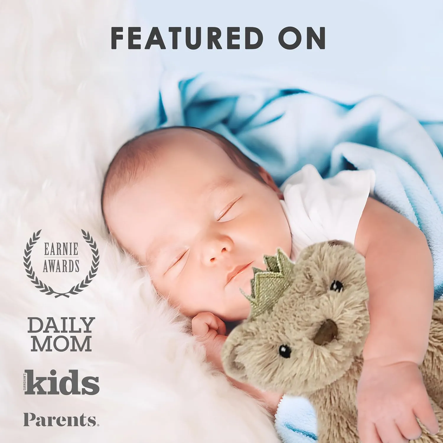 MON AMI Prince Teddy Bear Plush Lovey for Babies – 15” | Security Blanket for Newborns