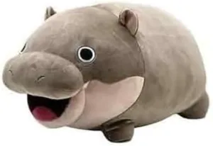 Moo Deng 9-Inch Hippo Plush – Cute Pygmy Hippopotamus Plushie Toy | Soft and Adorable Stuffed Animal Pillow Gift for Kids and Adults