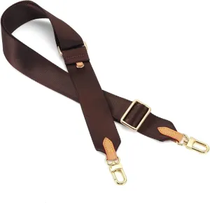 Multi Pochette Accessories Replacement Adjustable Crossbody Wide Cavas Strap for Shoulder Bags Multi Purpose Strap (Brown)