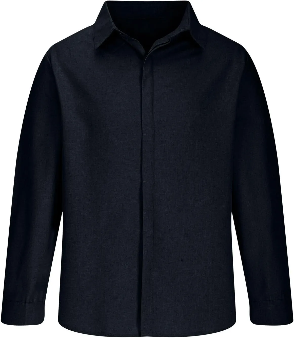 Muscularfit Long Sleeve Button Down Shirts for Men Summer Fashion Solid Color Collar Tshirts Trendy Outfits Clothing 2024