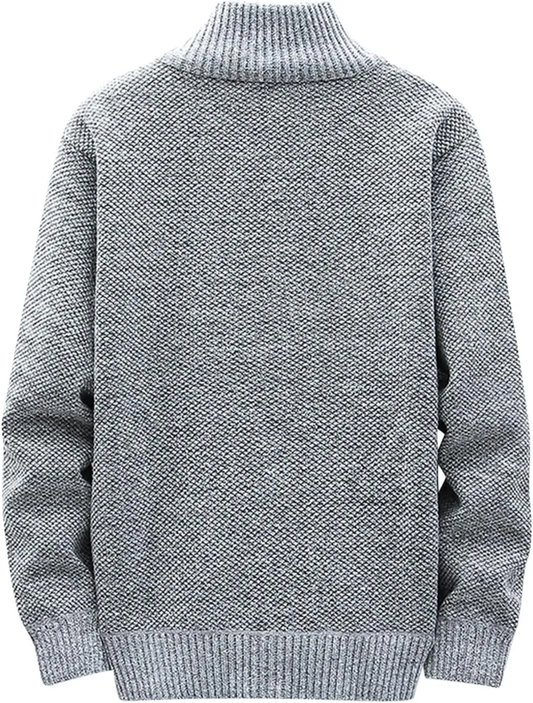 Muscularfit Mens Sweaters Zip Up Big and Tall Long Sleeve Shawl Collar Cable Knit Cardigan Sweater Fashion Coat With Pockets