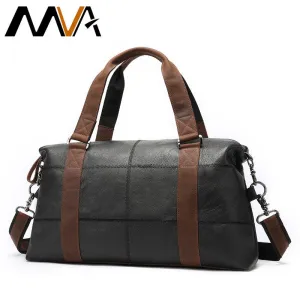 MVA Genuine Leather Men's Travel Bag Vintage Duffle Bags Large Capacity Bag Male Messenger Bag Men Handbags Weekend Duffle 9527