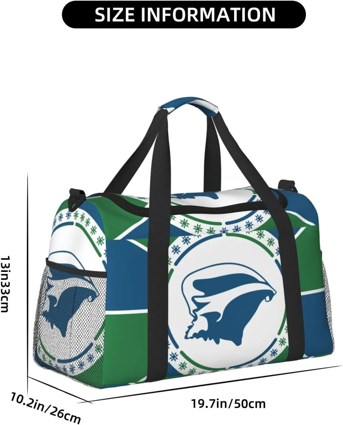 National Emblem Of Martinique Travel Duffel Bag Large Foldable Waterproof Overnight Bag For Beach Swim Bags Pool Sports Gym