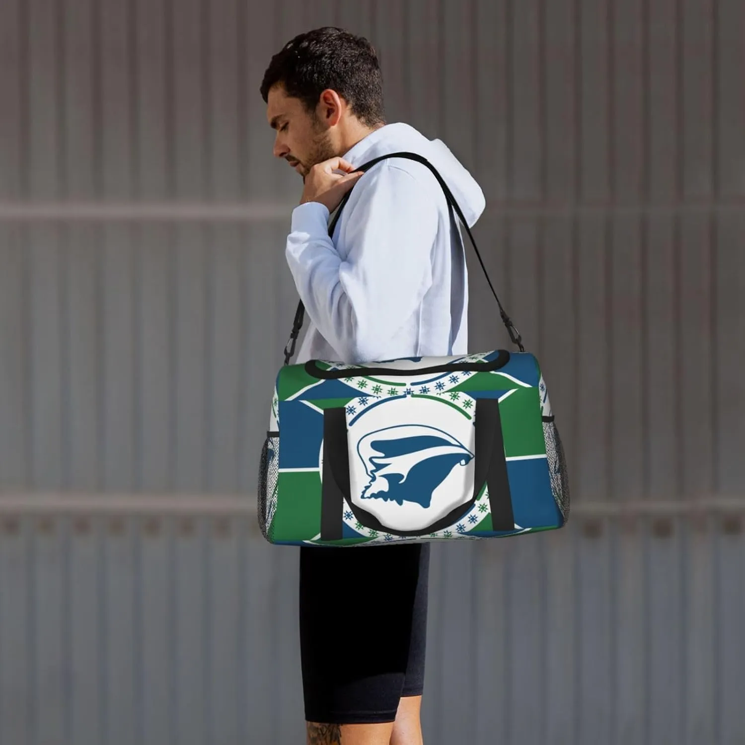 National Emblem Of Martinique Travel Duffel Bag Large Foldable Waterproof Overnight Bag For Beach Swim Bags Pool Sports Gym